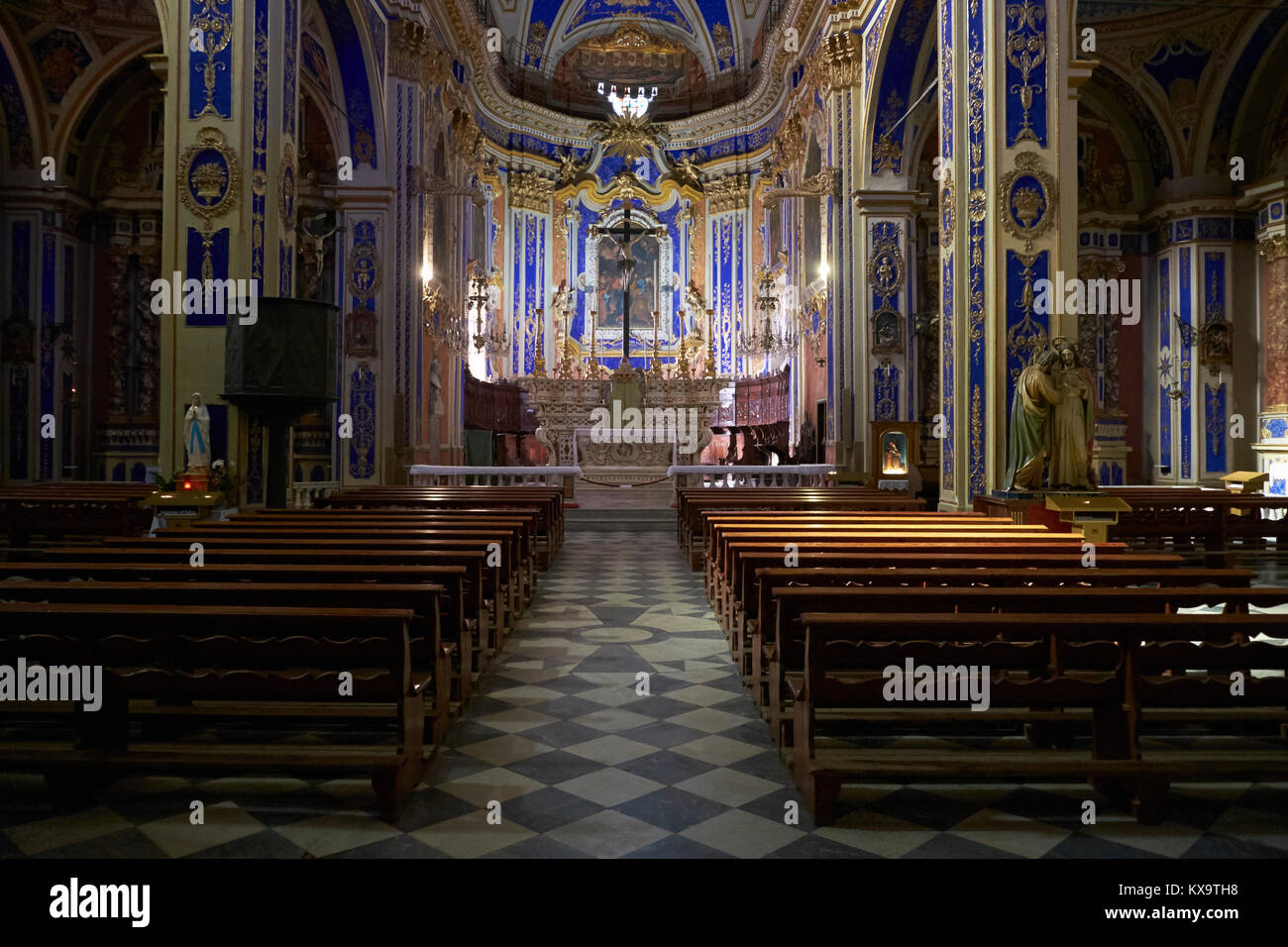 Church, Dolcedo, Liguria, San Tomaso, Italy Stock Photo