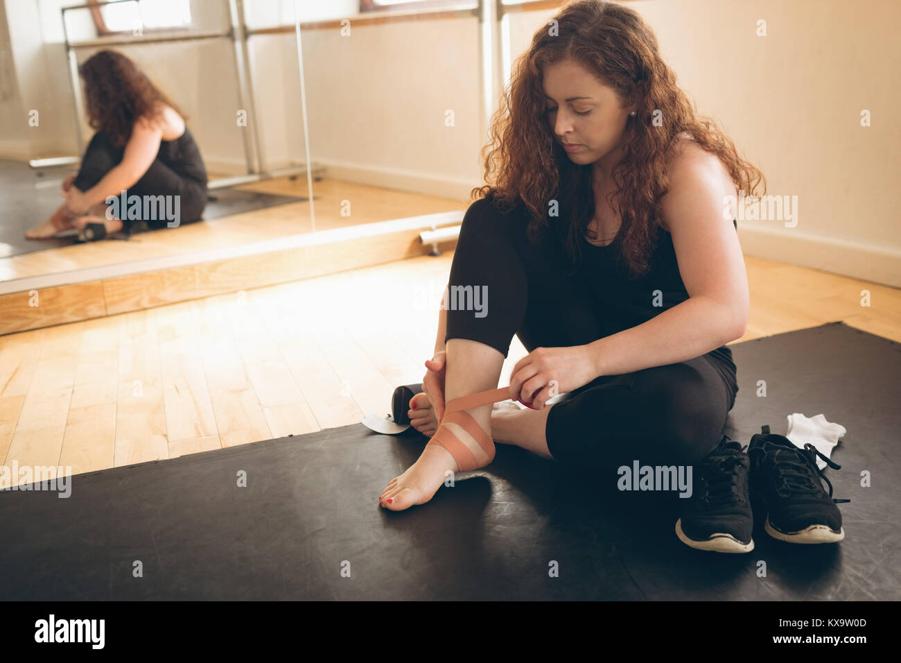 Irish dancer wearing dance socks Stock Photo Alamy