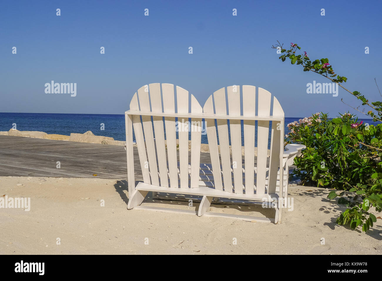Lovers Seat on the beach in Jamaica Caribbean Stock Photo Alamy
