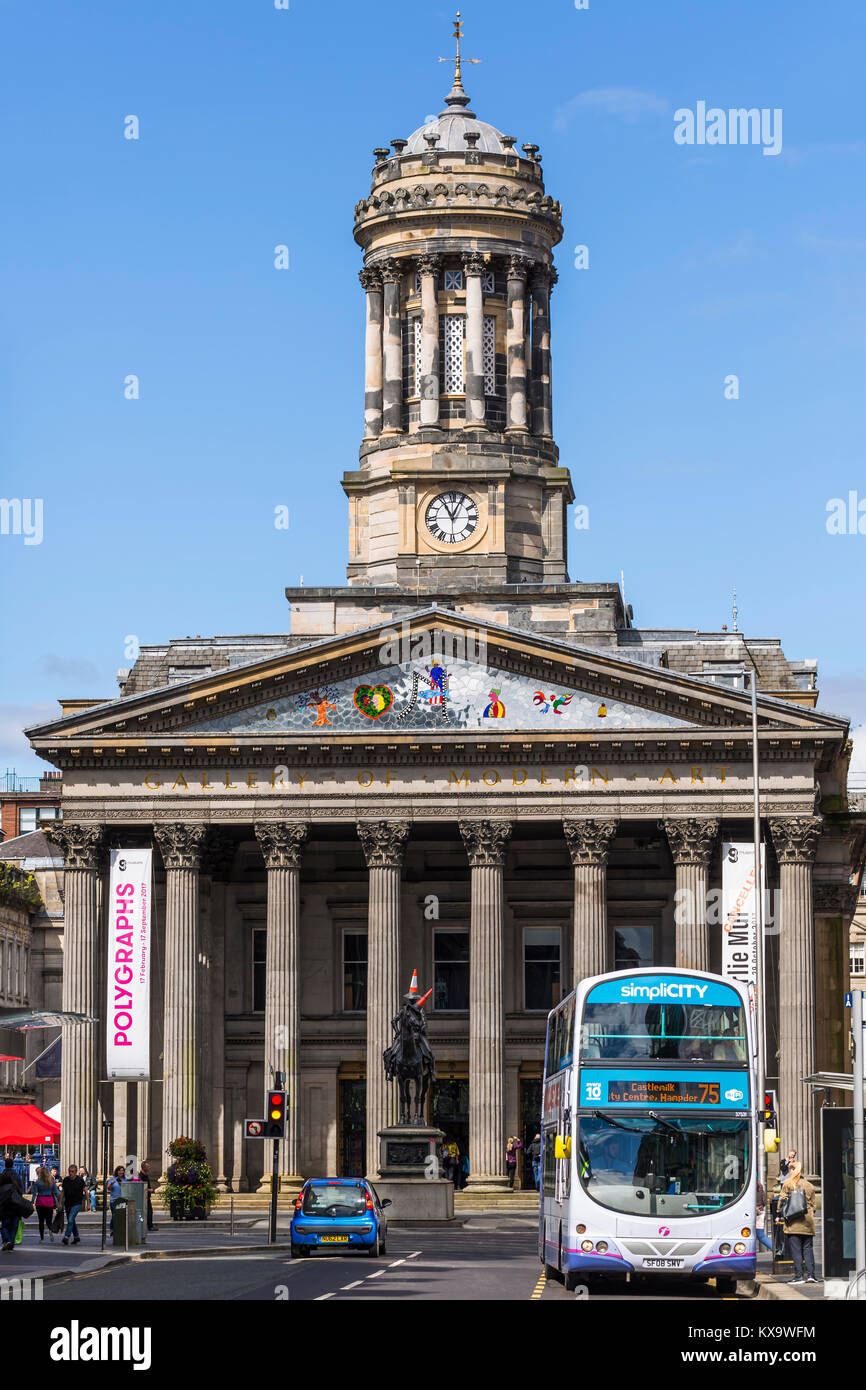 Gallery of Modern Art on Royal Exchange Square / Queen Street in Glasgow city centre, Scotland, UK Stock Photo