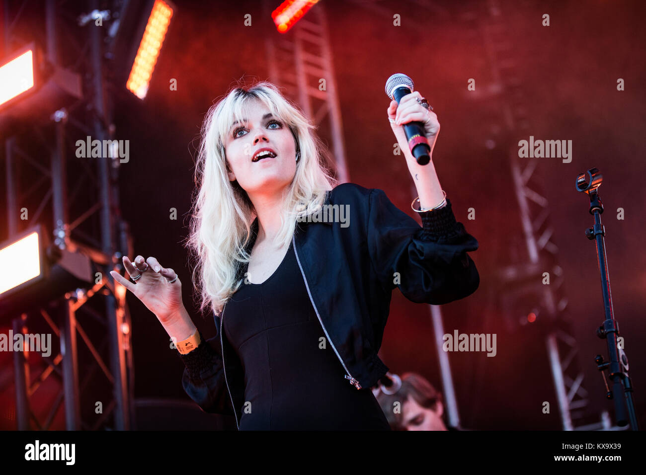 The Swedish Dream Pop Duo Say Lou Lou Performs A Live Concert At The Stock Photo Alamy