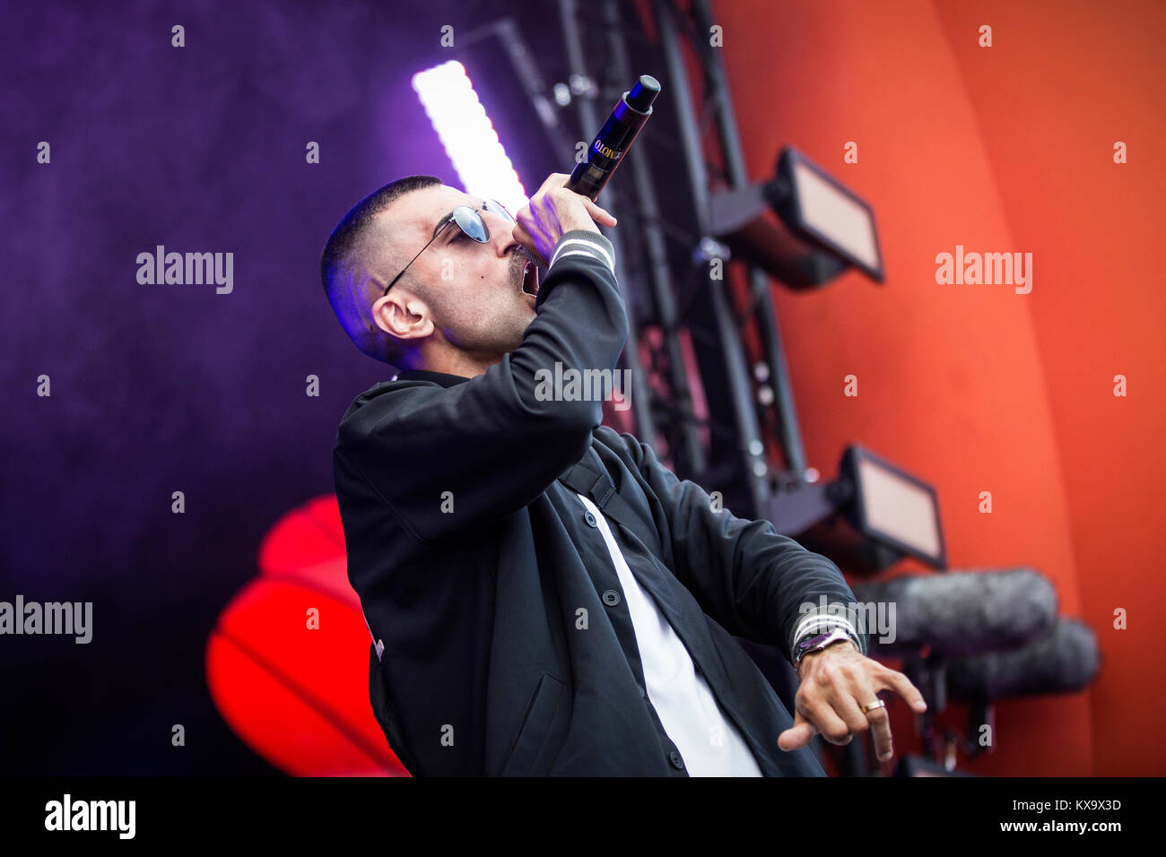 The Danish rapper Sivas (Stylized S!vas) performs a live concert at the ...