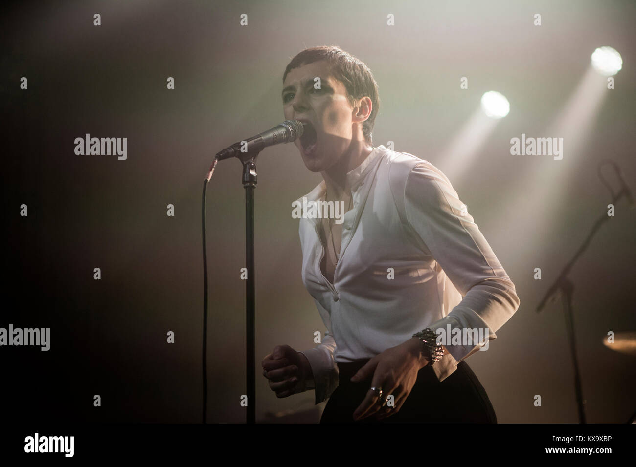 The English postpunk band Savages performs a live concert at Vega in