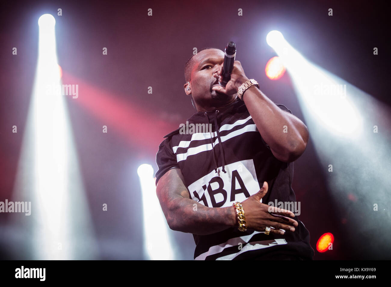 The American rapper, actor and entrepreneur 50 Cent performs a live ...