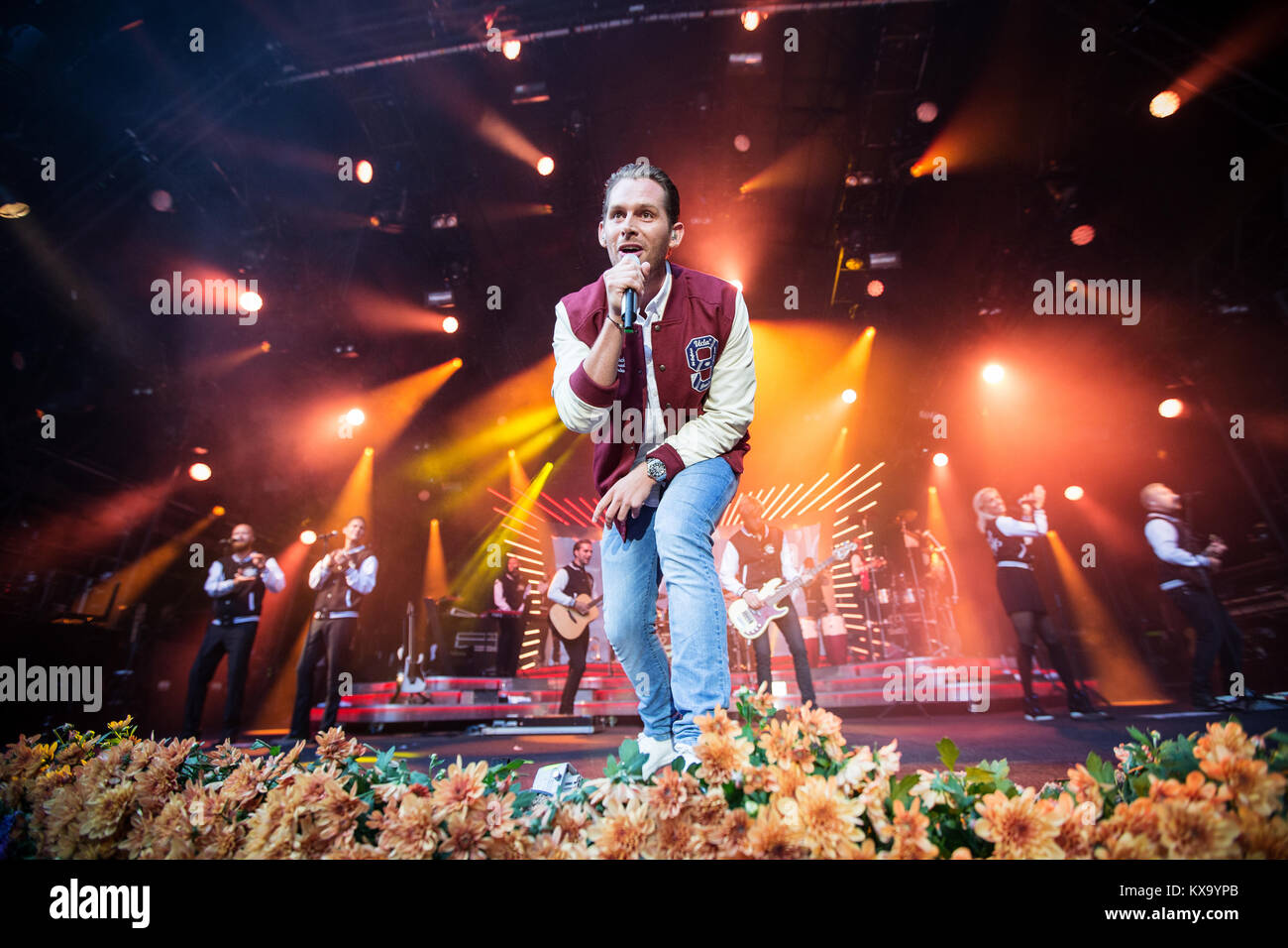 The Danish singer, songwriter and pop star Rasmus Seebach performs ...