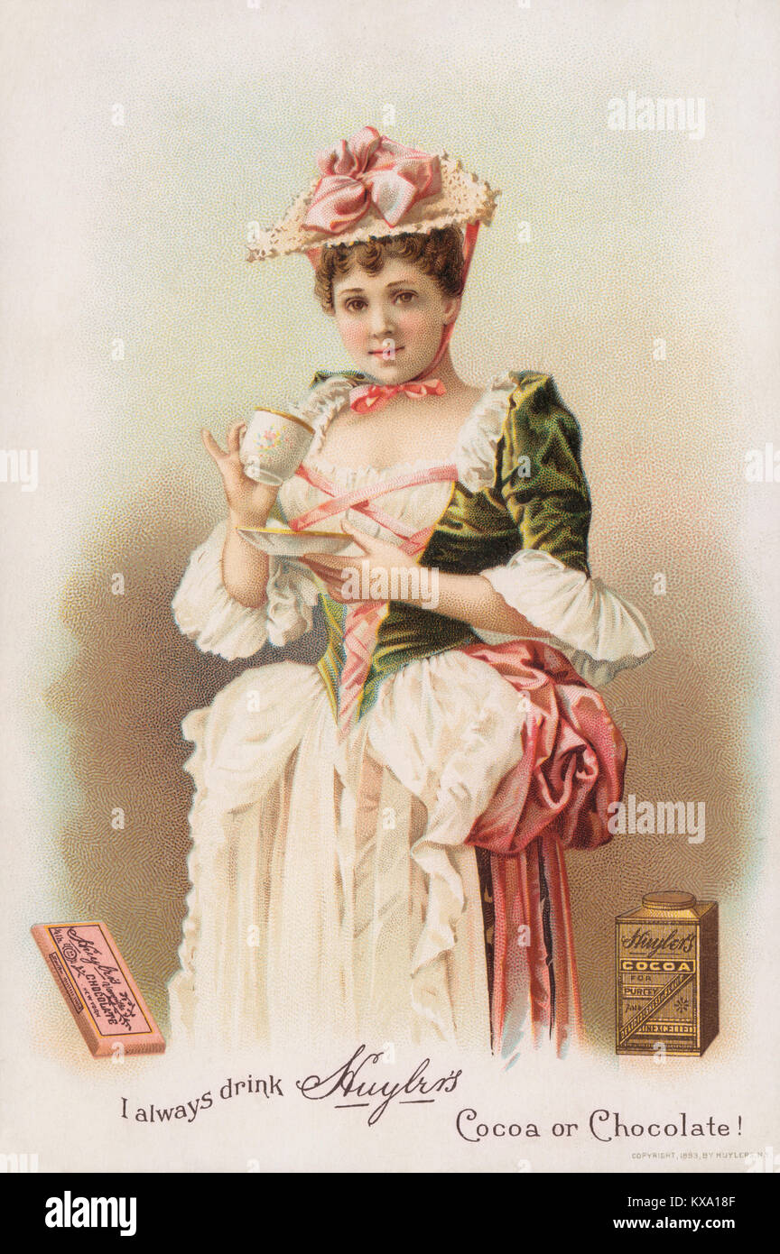 I always drink Huyler's cocoa or chocolate! Stock Photo