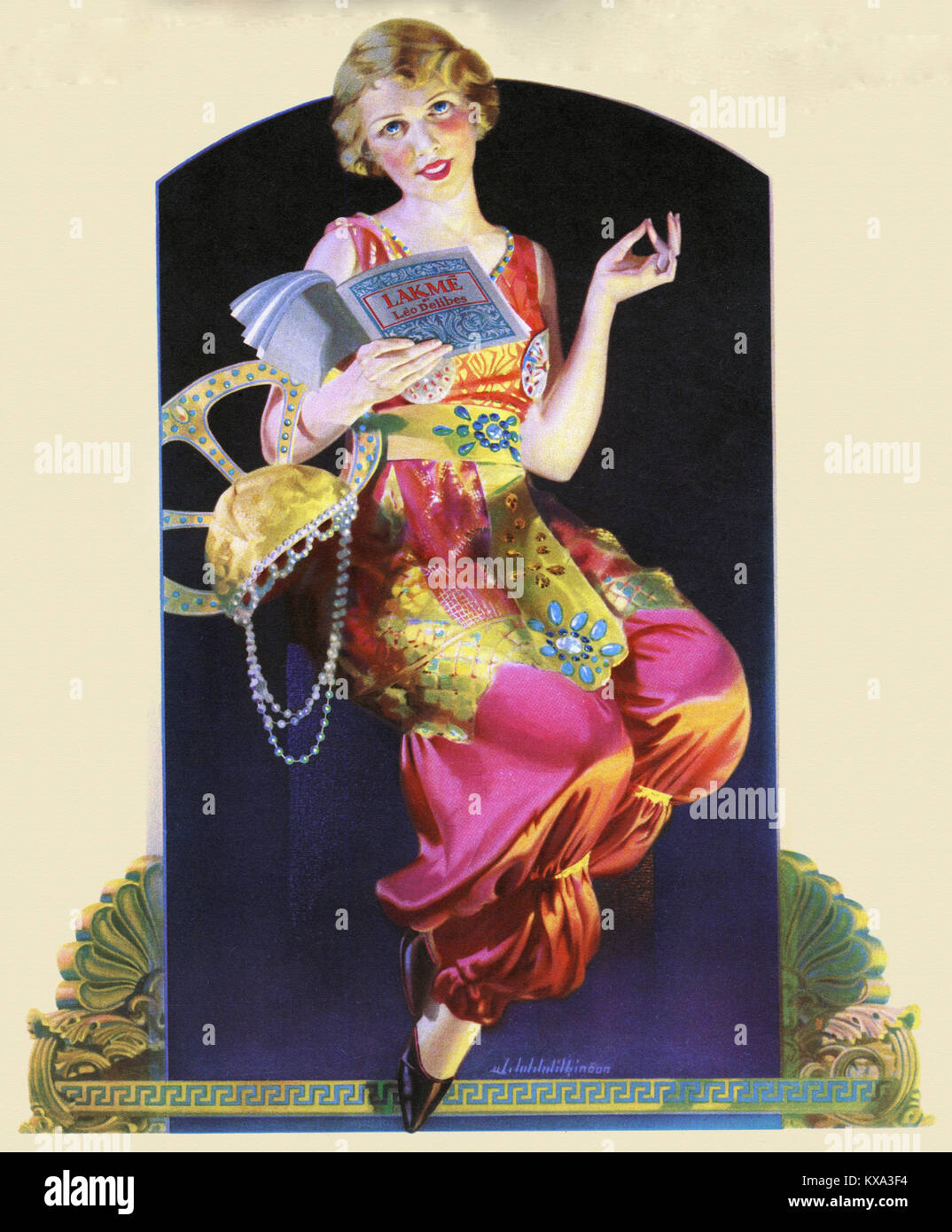 Reading Lakme Stock Photo