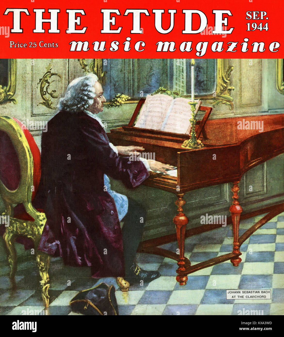 Johann Sebastian Bach at the Clavichord Stock Photo