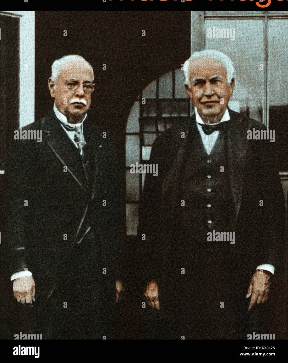 Edison & John Philip Sousa Stock Photo