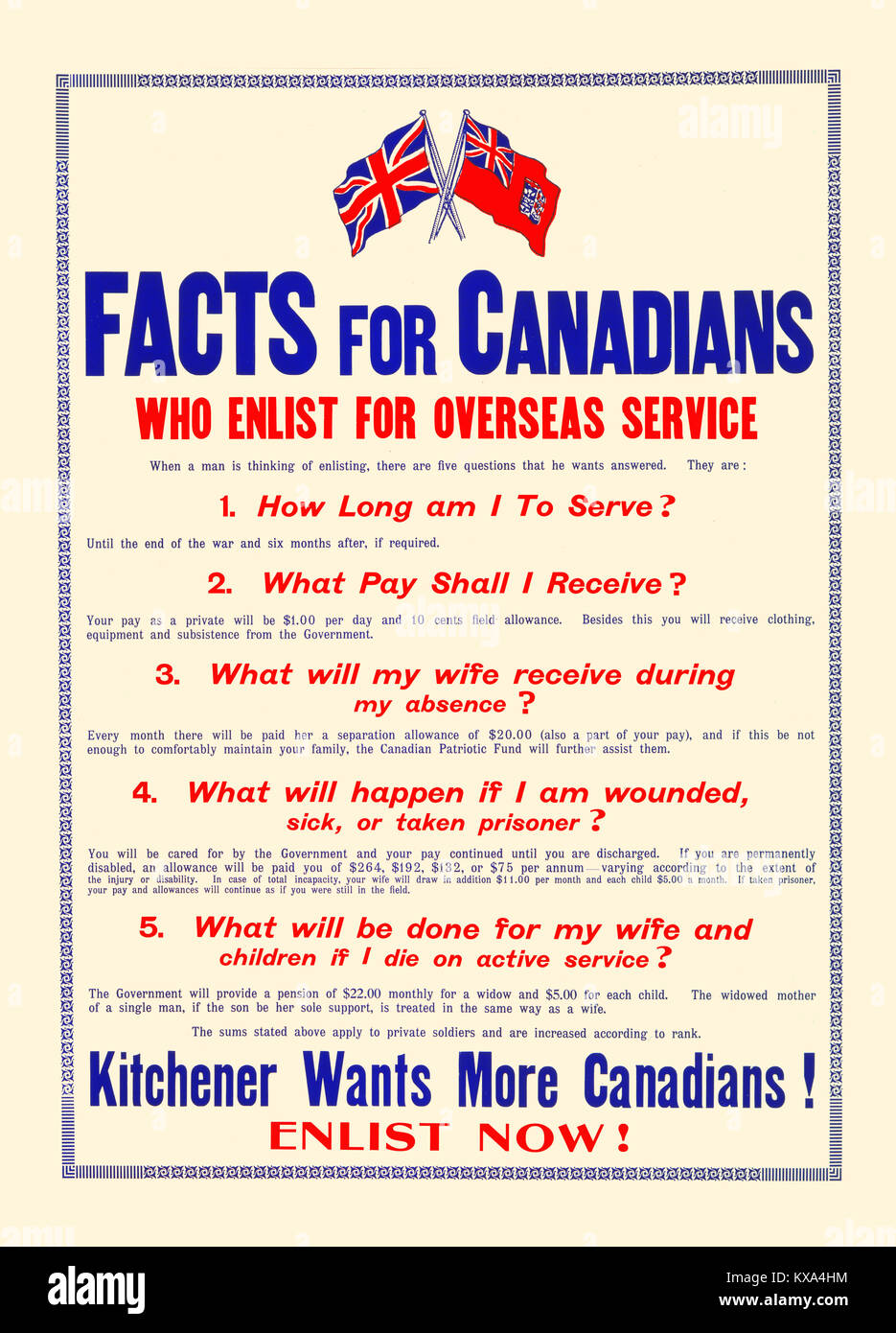 Facts for Canadians Stock Photo