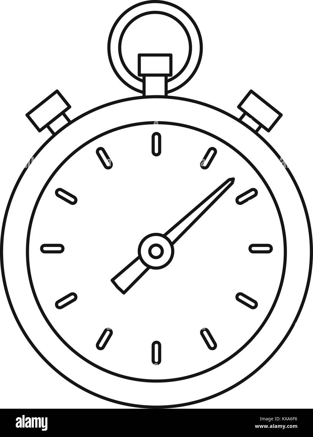 Stopwatch icon, outline style Stock Vector Image & Art Alamy