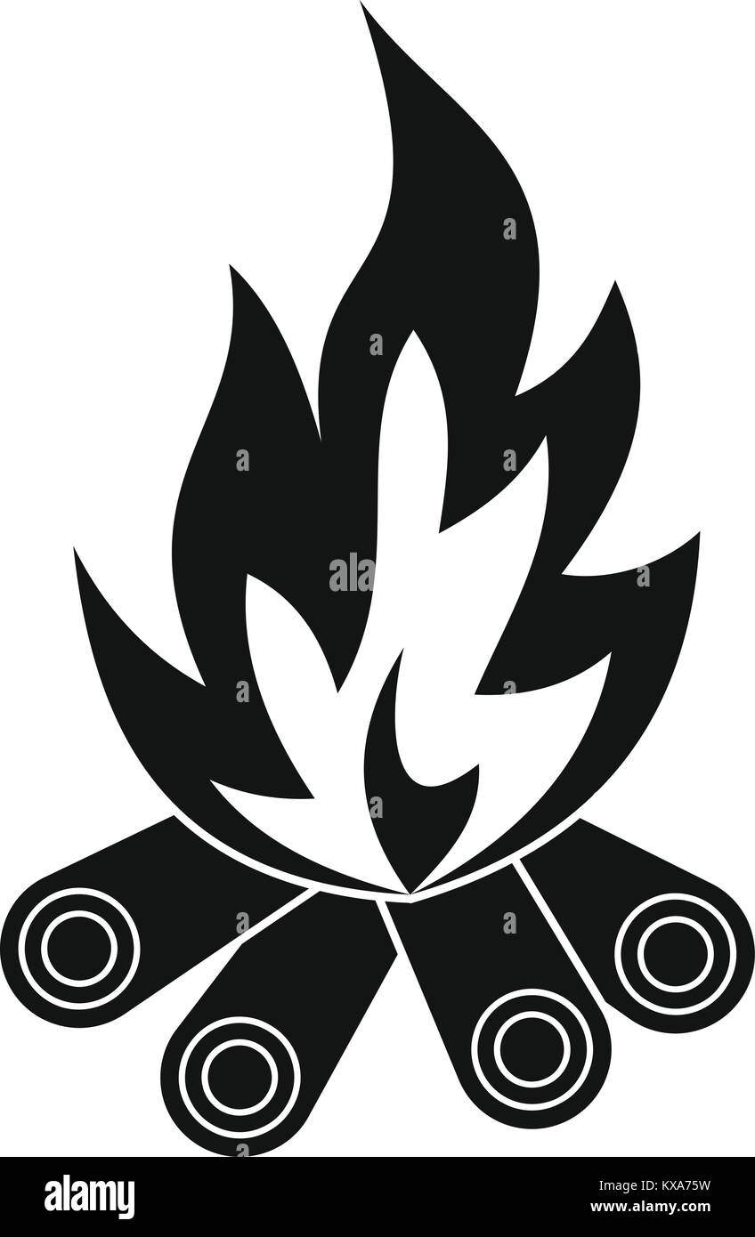 Bonfire icon, simple style Stock Vector Image & Art - Alamy