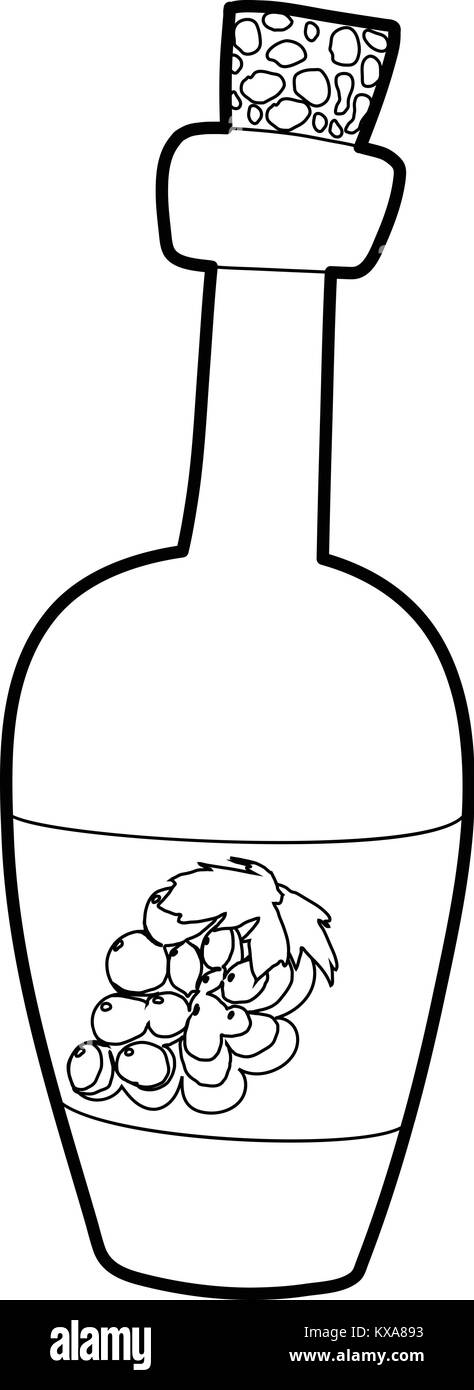 Wine bottle icon, outline style Stock Vector Image & Art - Alamy