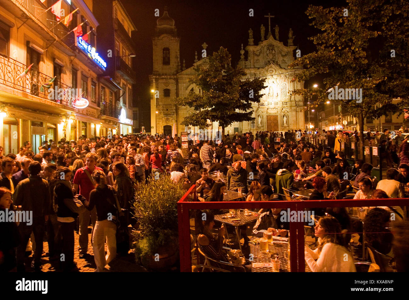 Party in Porto street, Portugal Stock Photo Alamy