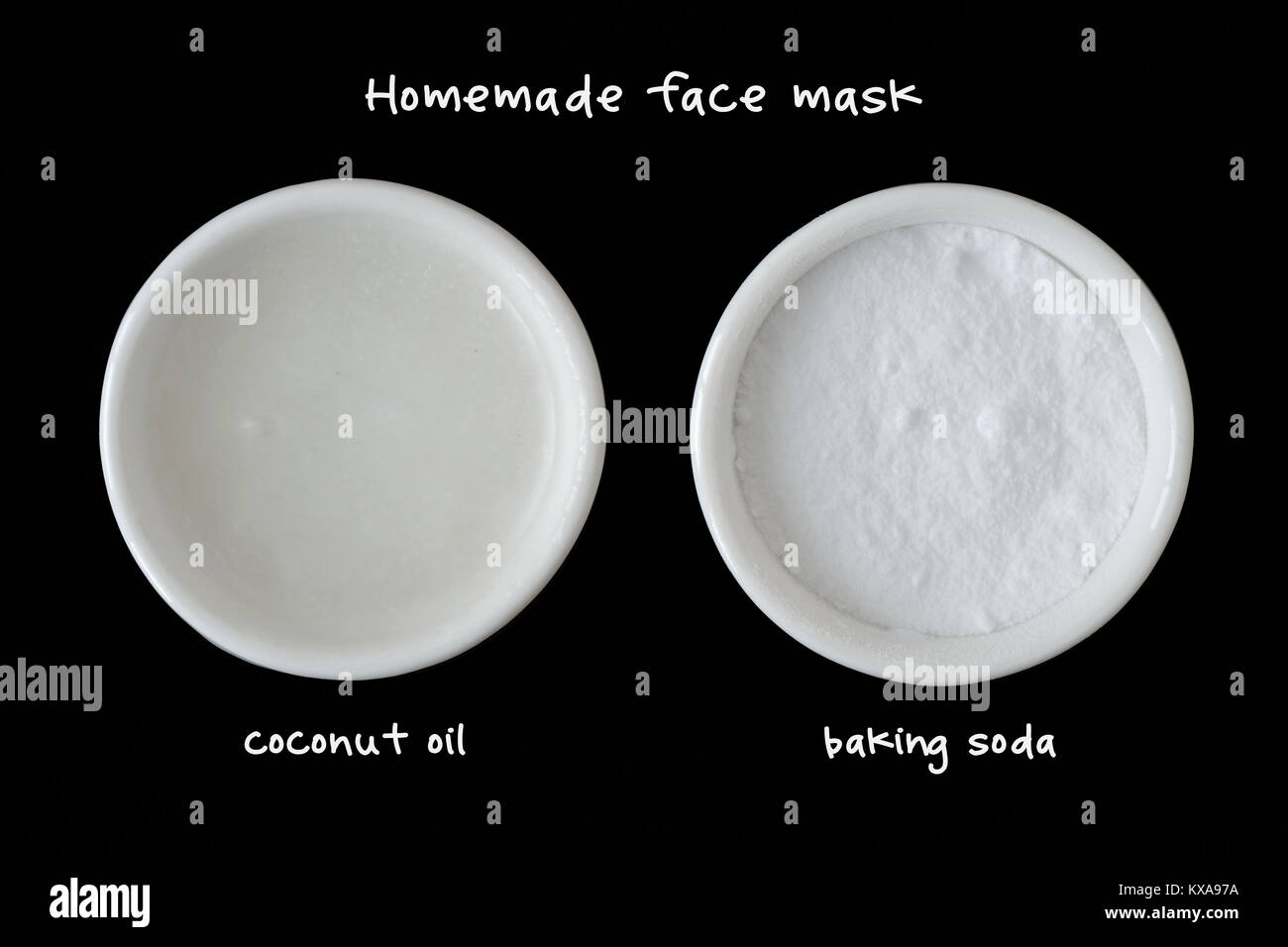 Homemade face mask made out of coconut oil and baking soda Black