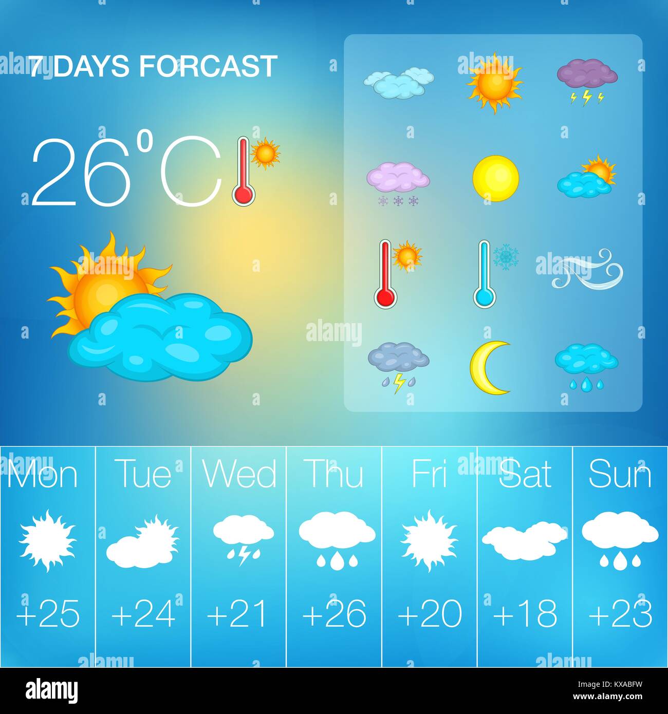 Weather Forecast Symbols High Resolution Stock Photography And Images 