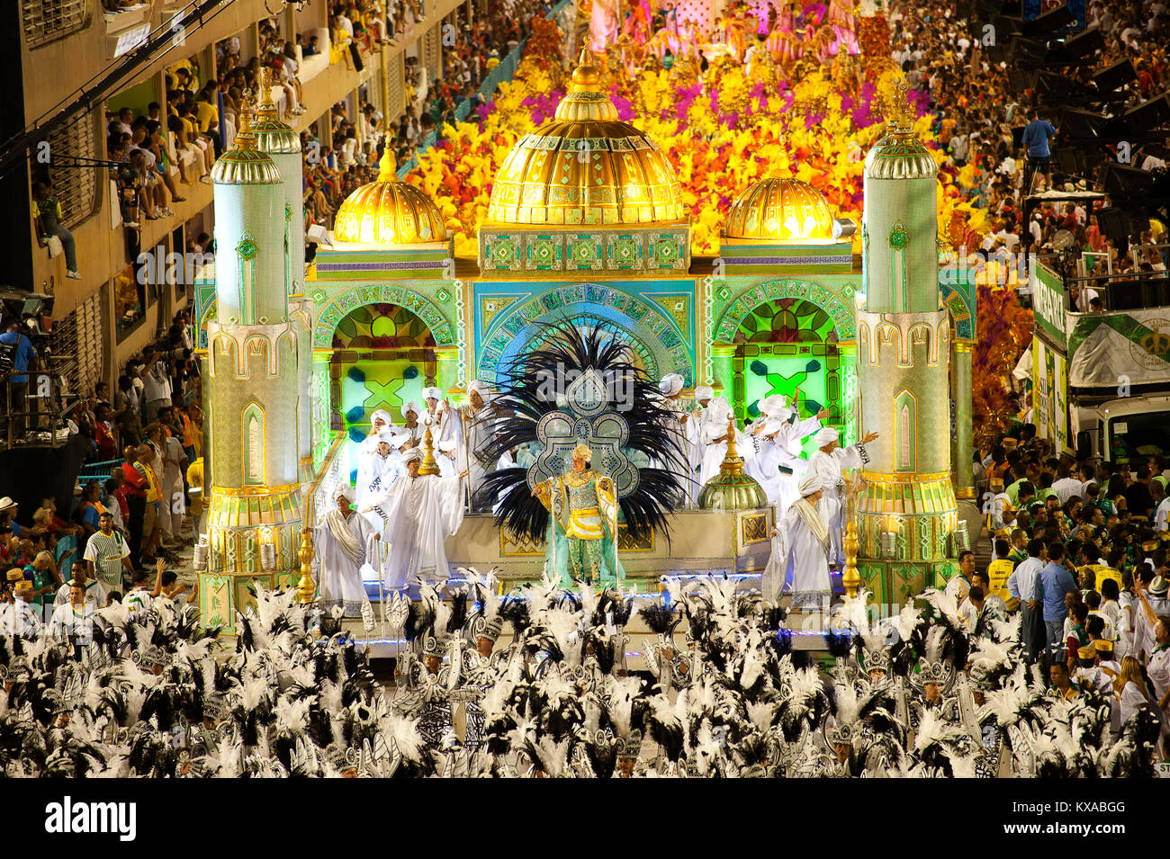 Samba school presentation at Sambodrome in Rio carnival. This is one of