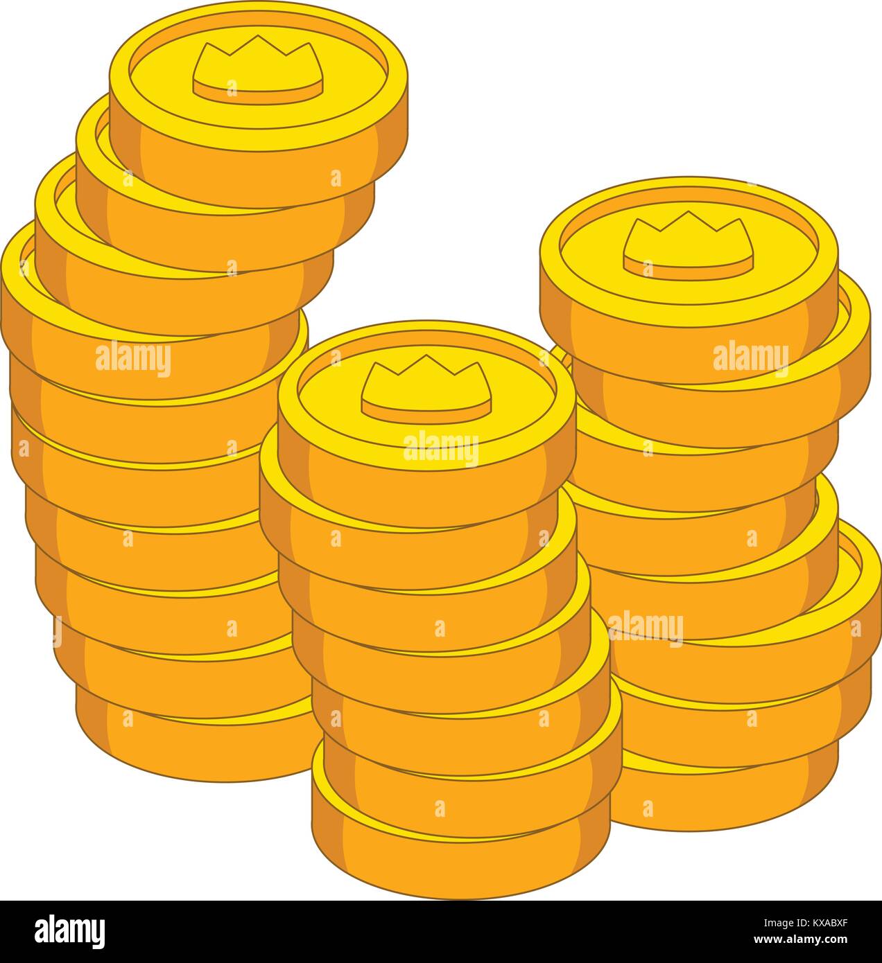 Cartoon Silver Coins