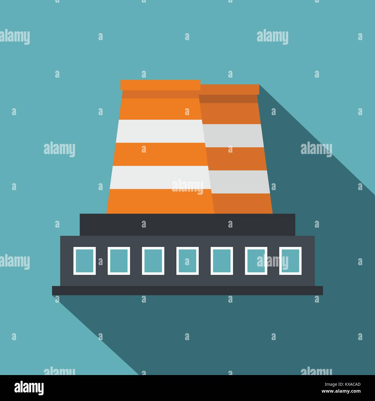 Industrial building icon, flat style Stock Vector Image & Art - Alamy