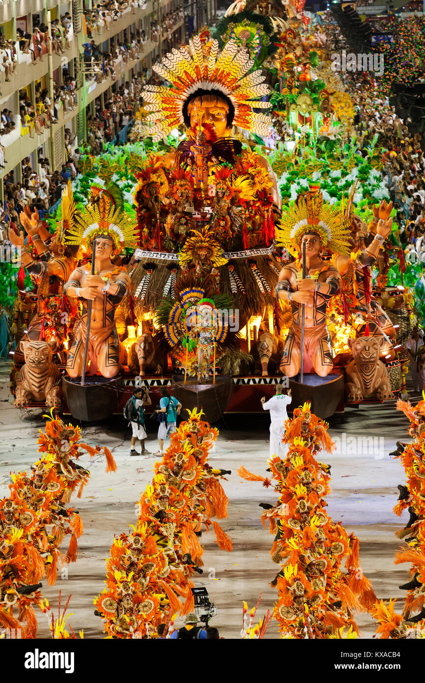 Samba school presentation at Sambodrome in Rio carnival. This is one of