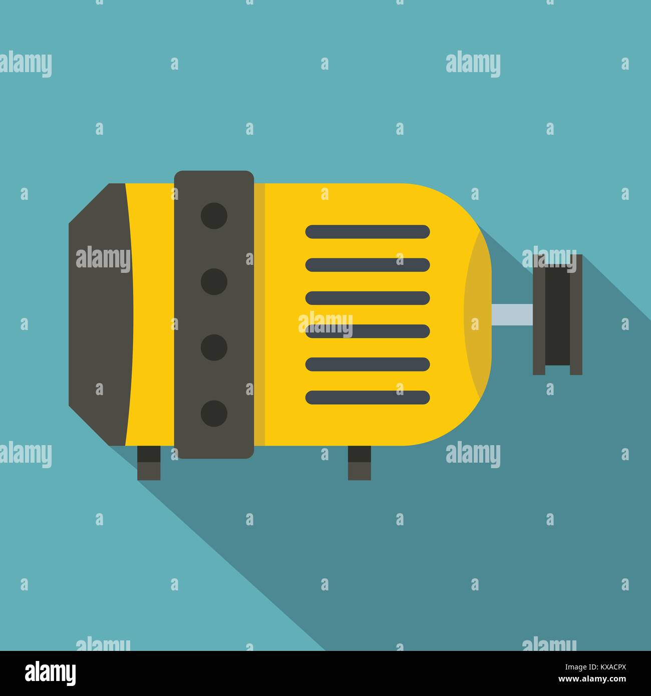 Electric motor icon, flat style Stock Vector Image & Art - Alamy