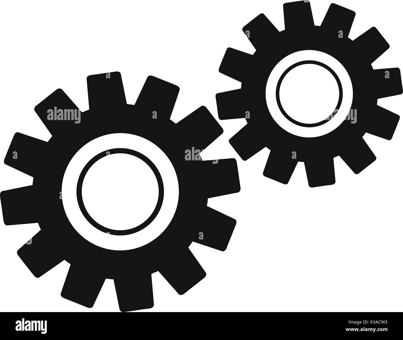 Two gears icon, simple style Stock Vector Image & Art - Alamy