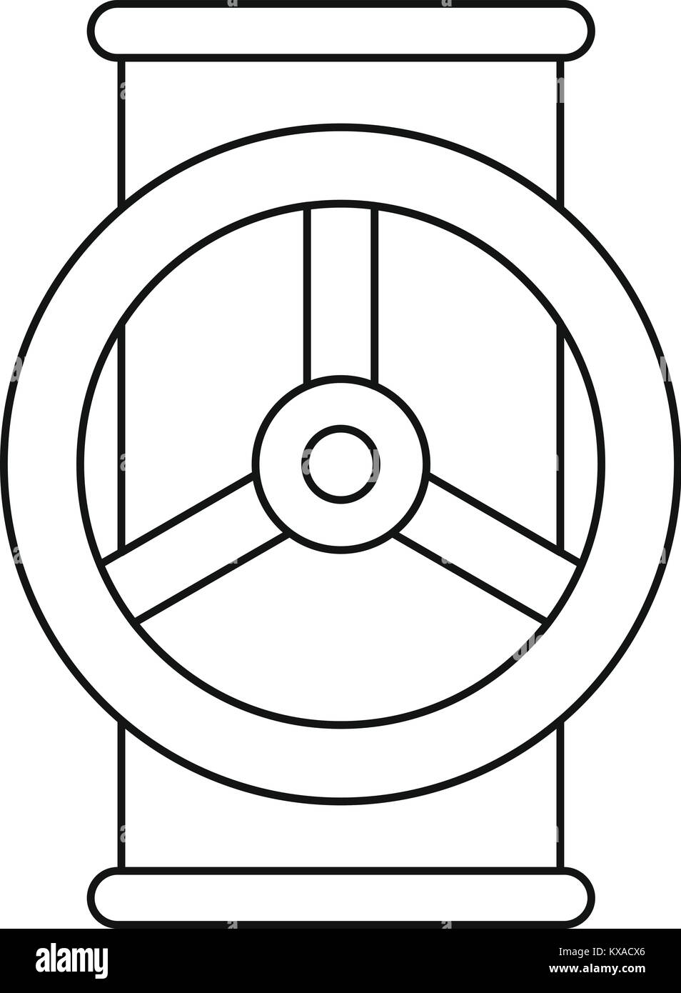 Valve icon, outline style Stock Vector Image & Art - Alamy