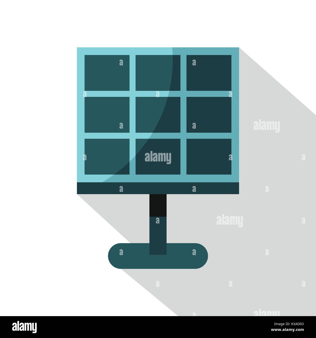 Solar battery icon, flat style Stock Vector Image & Art - Alamy