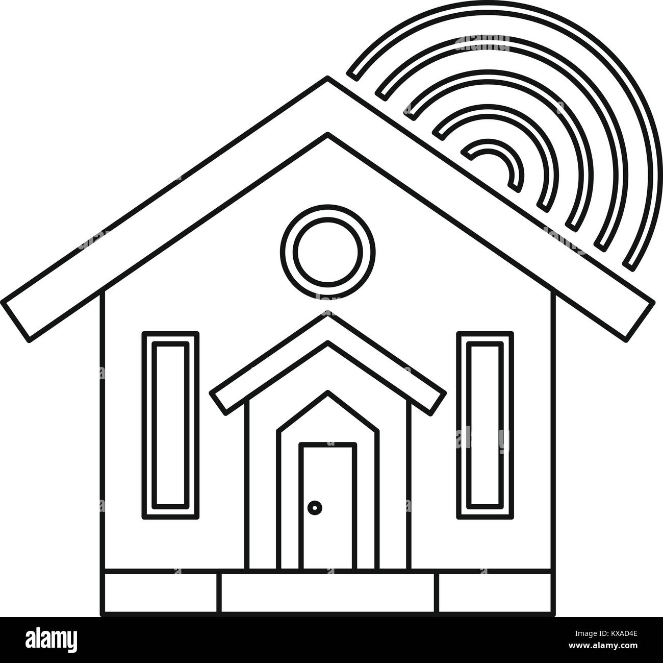 House icon, outline style Stock Vector