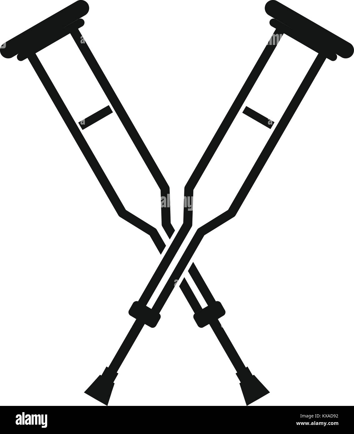 Crutches icon, simple style Stock Vector Image & Art Alamy