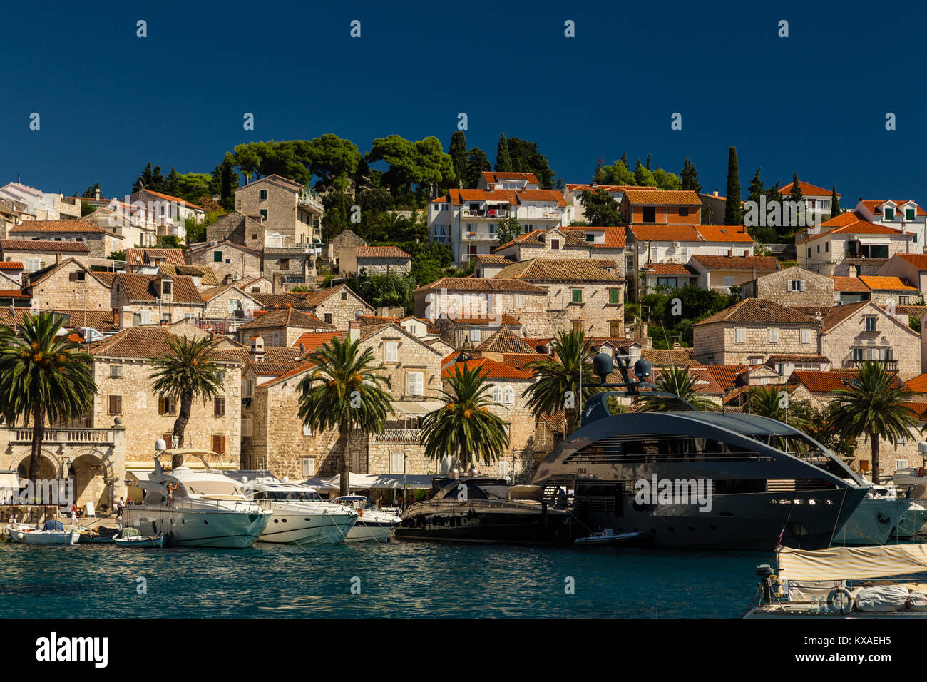 Hvar old town. Dalmatia island, Croatia. Stock Photo