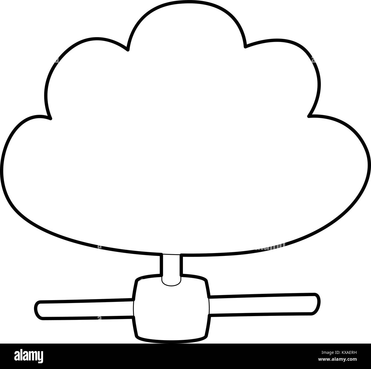 Cloud database icon, outline style Stock Vector Image & Art - Alamy