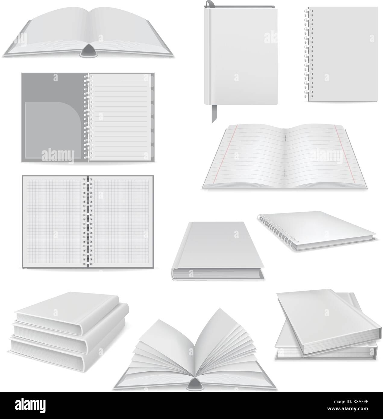 Notepad Style Book Book notepad mockup set, realistic style Stock Vector Image & Art - Alamy