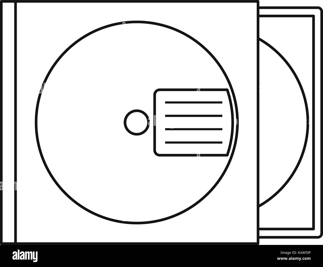 CD box icon, outline style Stock Vector Image & Art - Alamy