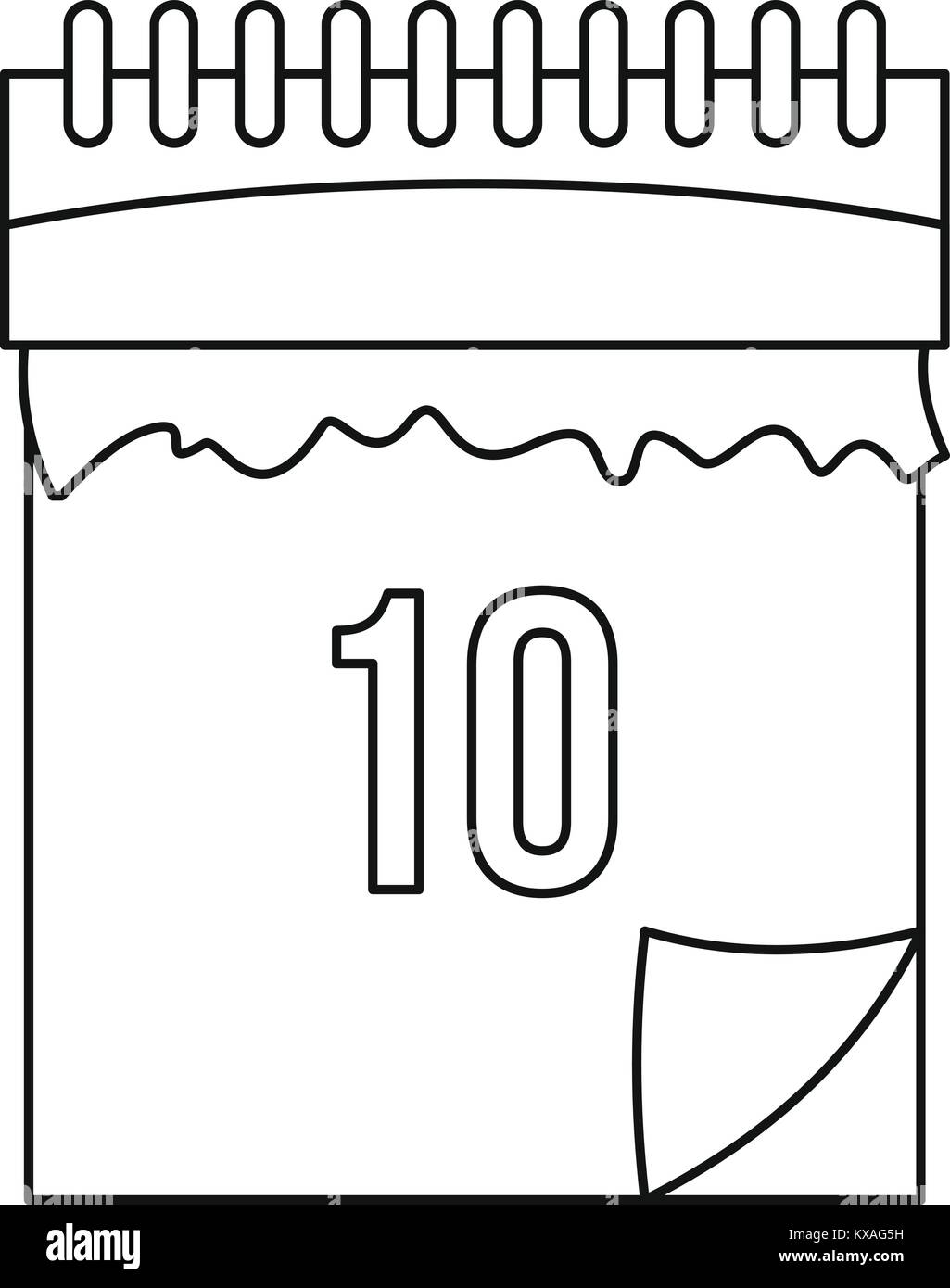 Empty calendar day icon Black and White Stock Photos & Images - Alamy