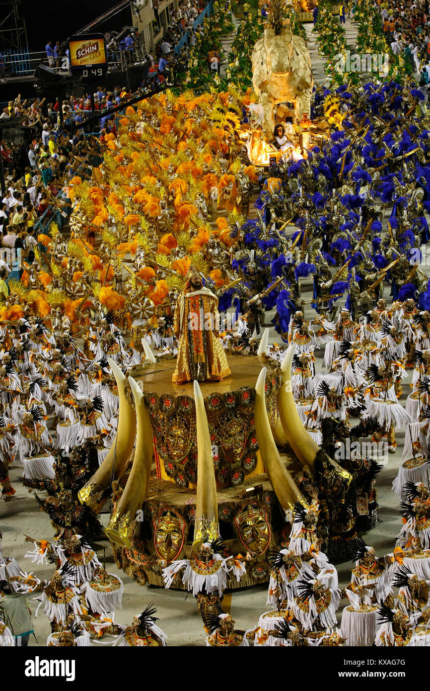 Samba school presentation at Sambodrome in Rio carnival. This is one of
