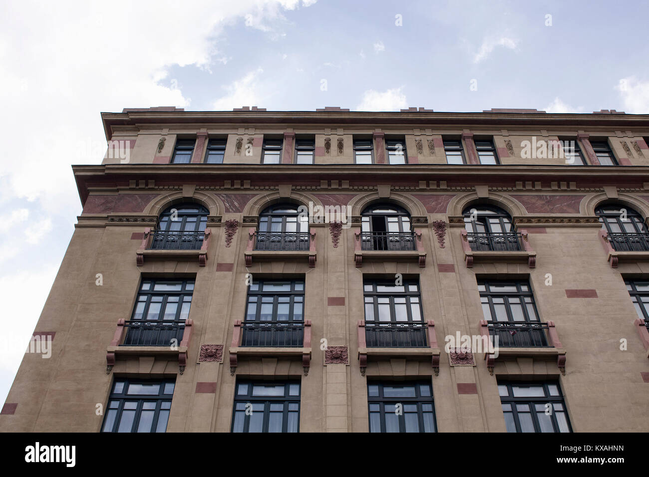 View of old, historical, typical building in Nisantasi neighborhood of Istanbul. The image reflects early 20th century architectural style. Stock Photo