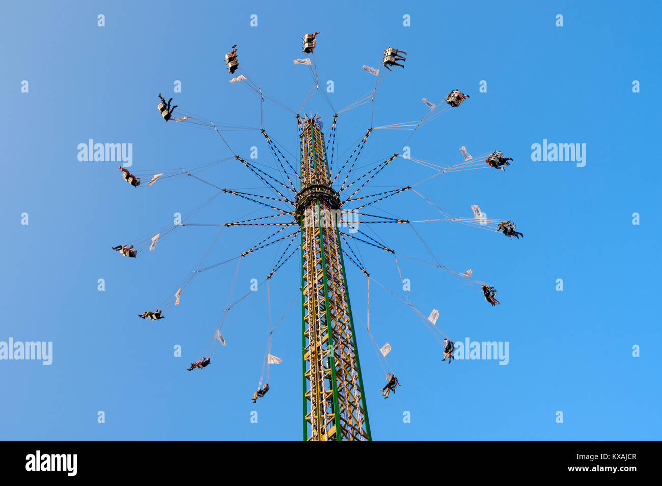 Jule Verne Tower, Oktoberfest, Wiesn, Munich, Upper Bavaria, Bavaria, Germany Stock Photo