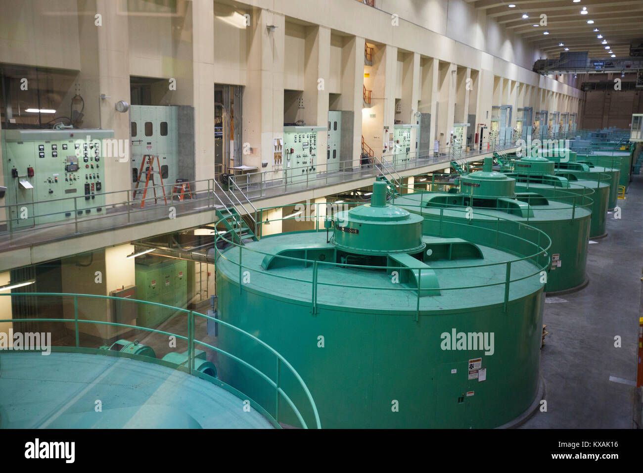 Turbines inside Grand Coulee Dam, Electric City, Washington, USA Stock Photo Alamy