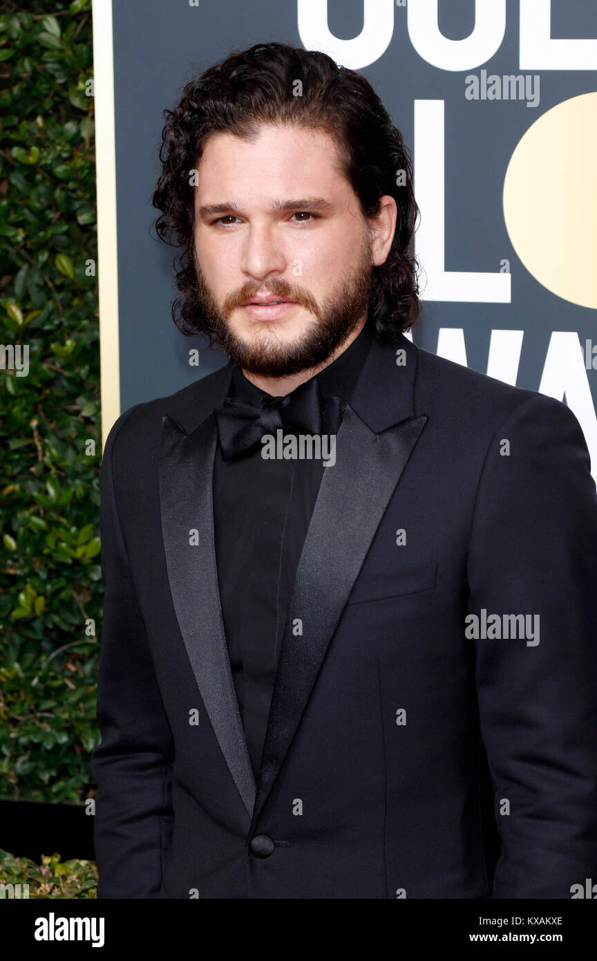 Kit Harrington attends the 75th Annual Golden Globe Awards held at the Beverly Hilton Hotel on January 7, 2018 in Beverly Hills, California. Stock Photo