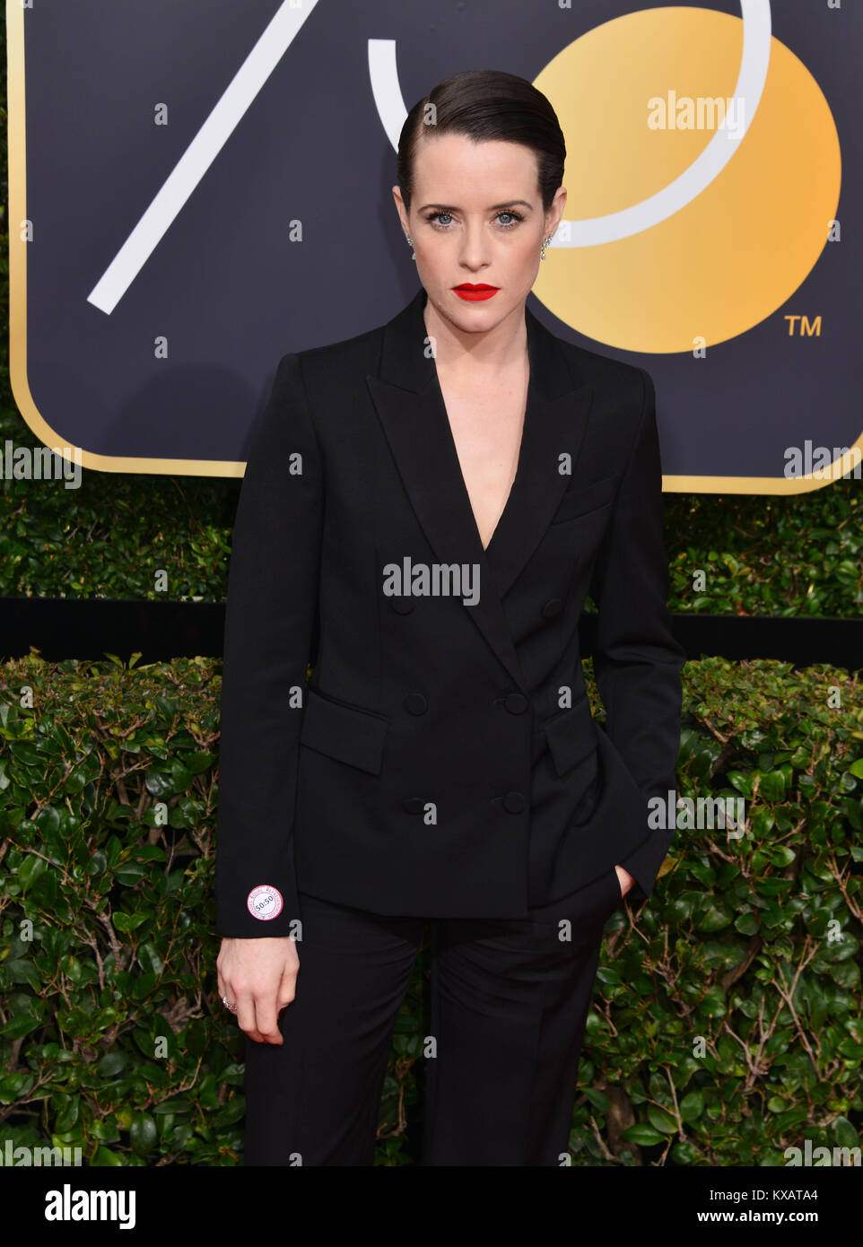 Claire Foy attends the 75th Annual Golden Globe Awards ceremony at the
