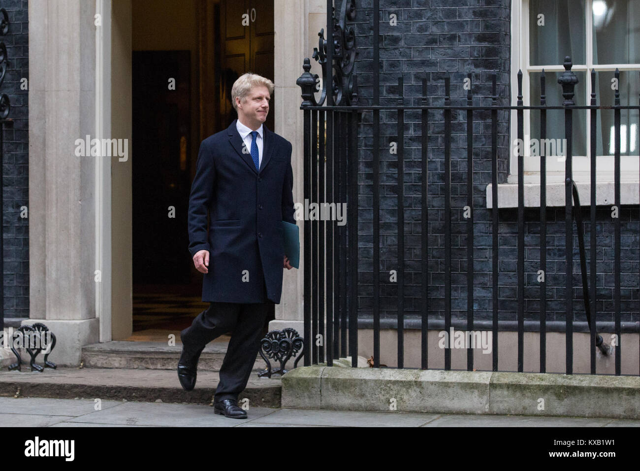 London, UK. 9th January, 2018. Jo Johnson MP leaves 10 Downing Street after being appointed as Minister of State for at the Department for Transport and Minister for London during the reshuffle of junior ministers by Prime Minister Theresa May. Credit: Mark Kerrison/Alamy Live News Stock Photo