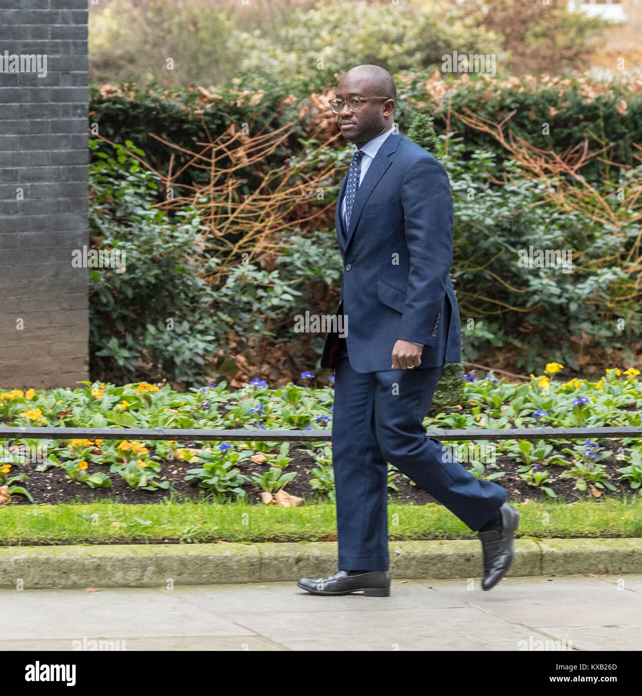 London, UK. 9th January 2018, Sam Gyimah arrives at Downing Street to be appointed Universities Minister Credit: Ian Davidson/Alamy Live News Stock Photo