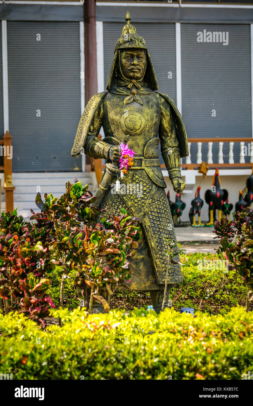 Statues of warriers, Bang Kung Camp, Samut Songkhram, Thailand. Stock Photo