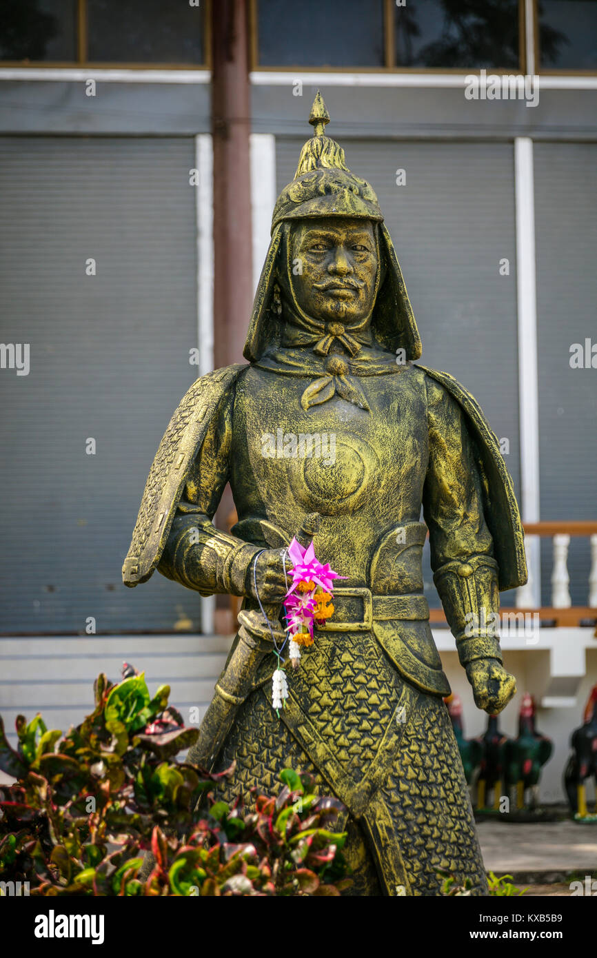 Statues of warriers, Bang Kung Camp, Samut Songkhram, Thailand. Stock Photo
