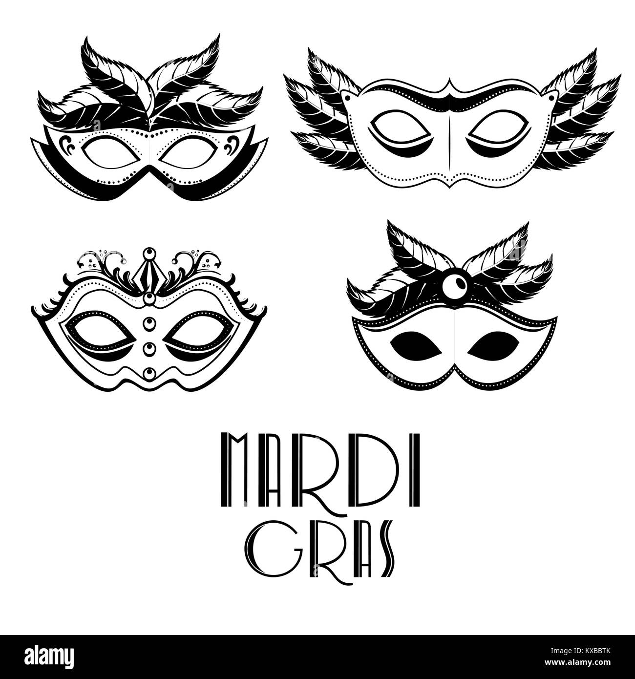 Black-white mask with purple Royalty Free Vector Image