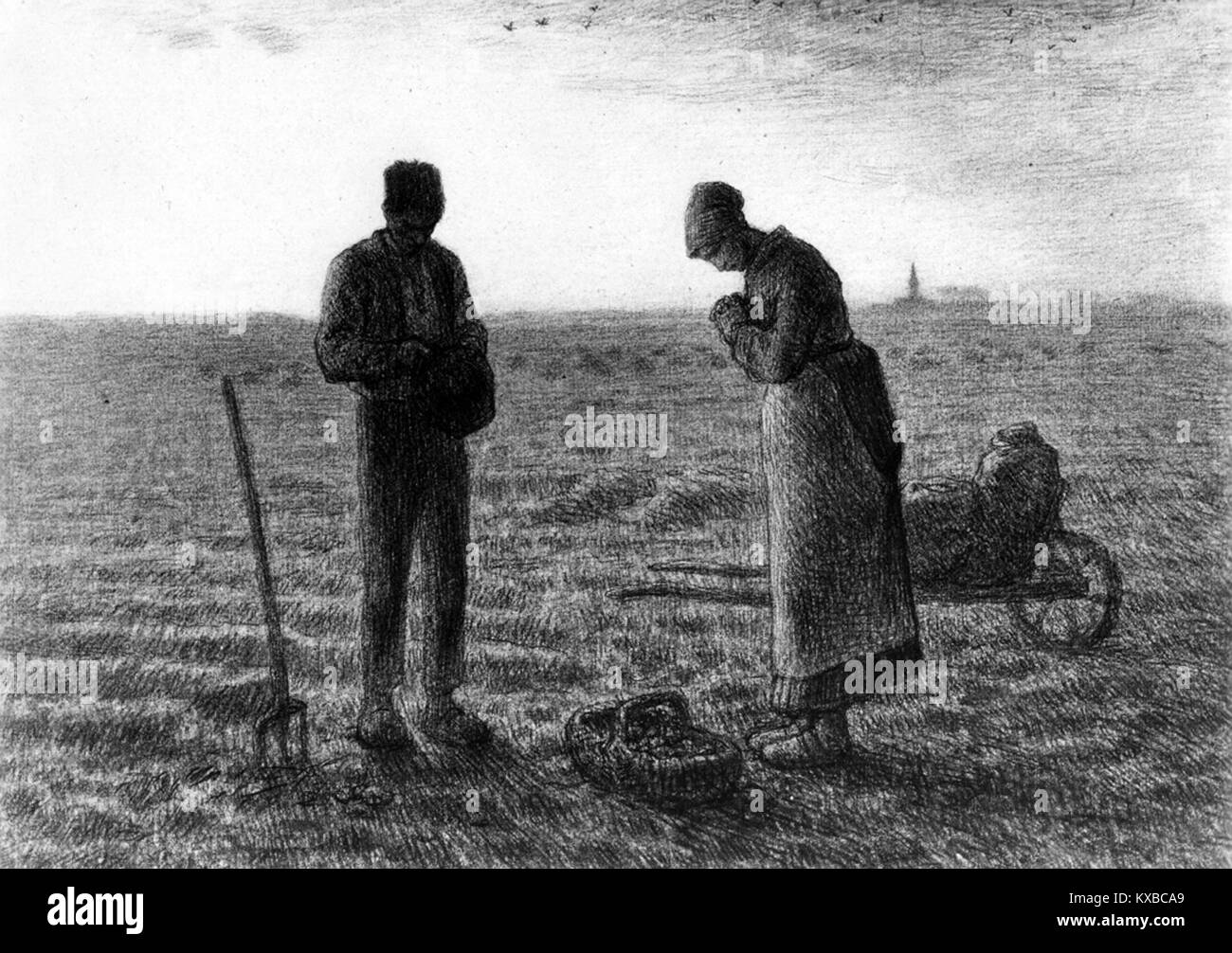 JeanFrançois Millet The Angelus Walters 37903 Stock Photo Alamy