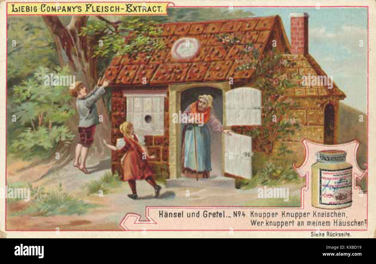 Liebigbild Seriennummer 329 Sanguinettinummer 479 Märchen-Sagen-Fabeln Jahrgang 1896 Hänsel und Gretel (4) Stock Photo