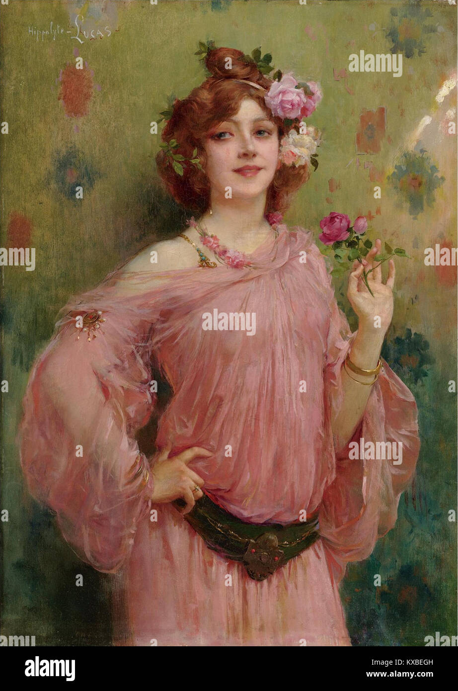 Marie-Félix Hippolyte-Lucas - Une beauté en rose Stock Photo