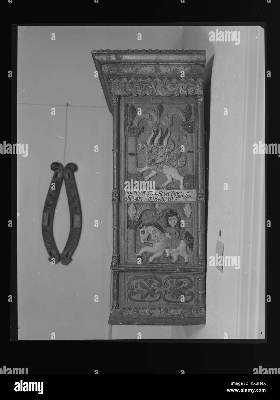 A photo of a piece of art created by Iver Øvstrud, featured in a 2016 Norwegian digital archive, showcasing his artistic style. Stock Photo